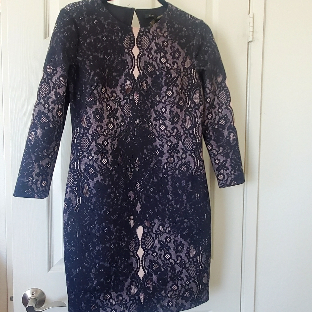 Black long sleeve cocktail dress